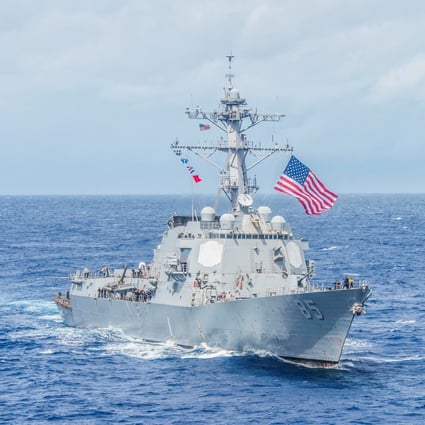 Guided-missile destroyer the USS McCampbell carried out the US Navy’s second freedom of navigation operation in the South China Sea this year. Photo: Reuters