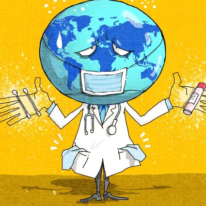 Chinese-made testing kits are becoming a more common presence throughout Europe and the rest of the world, adding a new dimension to the roaring debate over dependence on medical supplies from China. Illustration: Henry Wong