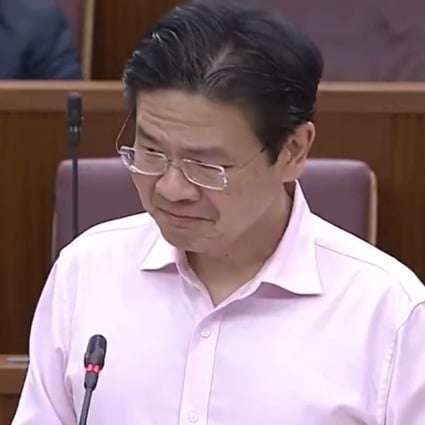 National development minister Lawrence Wong’s tearful speech thanking Singapore’s health care workers has been widely circulated on social media. Photo: Twitter / Screenshot