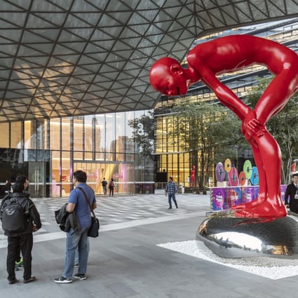 A tall sculpture is seen at the headquarters of Chinese fintech giant Ant Financial Services in Hangzhou, Zhejiang province, in October of last year. Photo: Bloomberg
