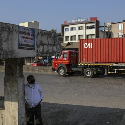 A truck parked at the Jawaharlal Nehru Port in Navi Mumbai, Maharashtra, India. Photo: Bloomberg