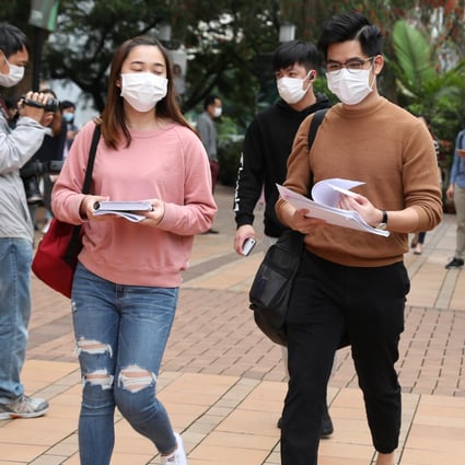 Medical students on the campus of the University of Hong Kong in Pok Fu Lam on Wednesday. Photo: Nora Tam