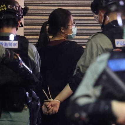 More than 50 protesters were held near Prince Edward station on Tuesday night. Photo: Edmond So
