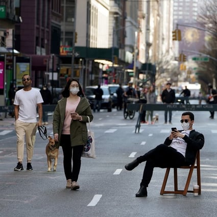 Park Avenue in Manhattan is closed to traffic due to the coronavirus. Photo: Reuters