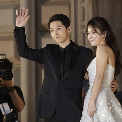 South Korean actress Song Hye-kyo, right, and actor Song Joong-ki had a celebrity marriage of less than two years. Photo: AP