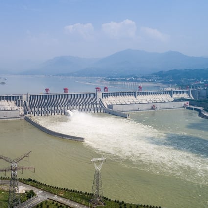 Aerial photo taken on June 23, 2019 shows water discharging from the Three Gorges Dam, a gigantic hydropower project on the Yangtze River, in Yichang City in central China's Hubei Province. Photo: Xinhua