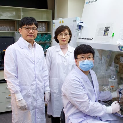 The research team at the Centre for RNA Research in Seoul’s Institute for Basic Science led by V. Narry Kim (centre). Photo: Handout