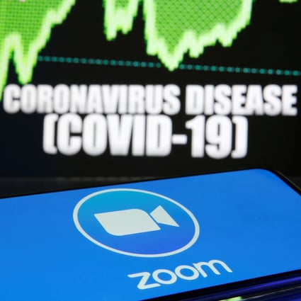The Zoom videoconferencing platform has become ubiquitous as the coronavirus spreads. But it has security flaws, and hackers disrupted two recent US coronavirus-related webinars using the platform with racist slurs. Photo: Reuters