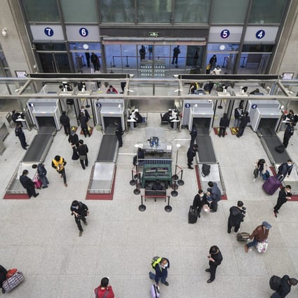 Passengers enter Wuchang Railway Station in Wuhan. Photo: Xinhua