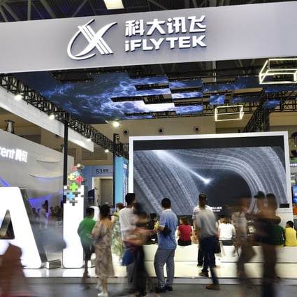 A booth by iFlyTek, one of China’s artificial intelligence champions, is seen at the 2019 Smart China Expo held in the southwestern city of Chongqing in August of last year. Photo: VCG via Getty Images