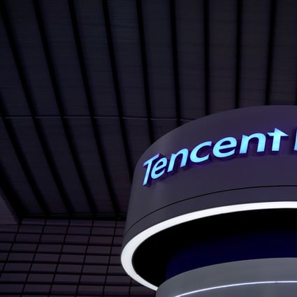 A Tencent sign at the World Internet Conference in Wuzhen, Zhejiang province, China, October 20, 2019. Photo: Reuters