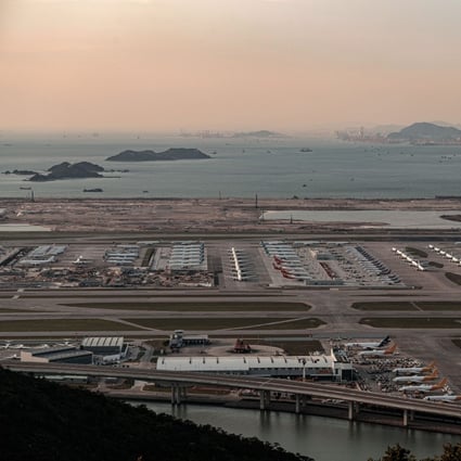 Aircraft are grounded at the Hong Kong International Airport on April 12 amid the coronavirus pandemic and travel restrictions. Photo: Zuma Wire / dpa