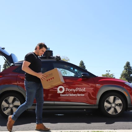 Chinese autonomous vehicle start-up Pony.ai has launched a self-driving delivery service in Irvine, California. Photo: Handout