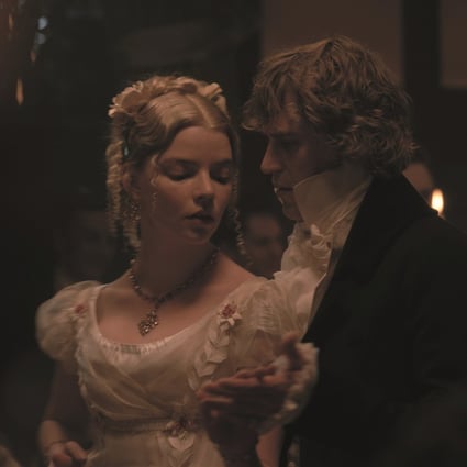 Anya Taylor-Joy and Johnny Flynn in a still from Emma (category I), directed by Autumn de Wilde. Bill Nighy co-stars.