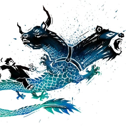 Hong Kong stocks behaving like bulls have had seen spectacular gains over the past month. Some will continue to do great in a post-coronavirus world that places a premium on the internet and conveniences it brings, analysts say. Photo: SCMP Graphics