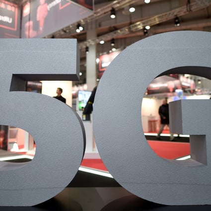 A logo of the upcoming mobile standard 5G is pictured at the Hanover trade fair, in Hanover, Germany March 31, 2019. File photo: Reuters