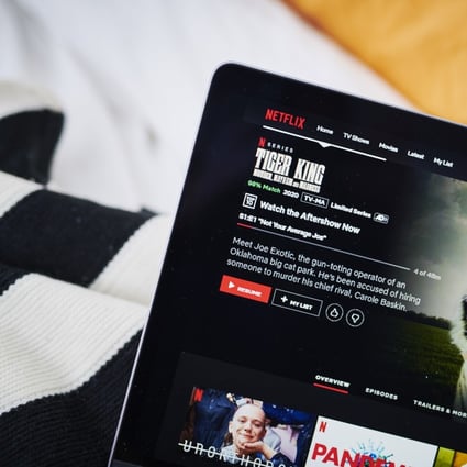 With billions of people stuck at home, Netflix, the world’s largest paid online TV network, experienced an explosive jump in customers in March. Photo: Bloomberg
