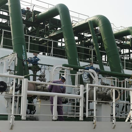 A liquefied natural gas tanker at a port of the China National Offshore Oil Co (CNOOC) in Tianjin, China. Photo: Reuters