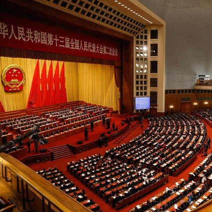 Delegates attend the 13th National People’s Congress at the Great Hall of the People in Beijing last year. Photo: EPA-EFE