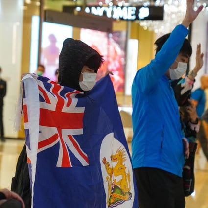 Protesters at International Financial Centre mall in Central on Tuesday. Photo: Sam Tsang