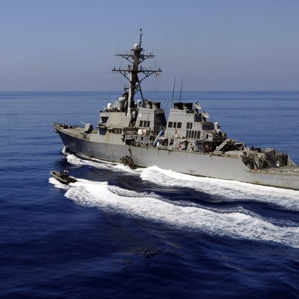 The USS Barry sailed near the Paracel Islands in the South China Sea on Tuesday. Photo: Getty Images