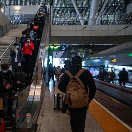 The Wuhan Railway Station. China is looking forward to a pick up in domestic travel over the long Labour Day weekend that starts on Friday. Photo: AFP