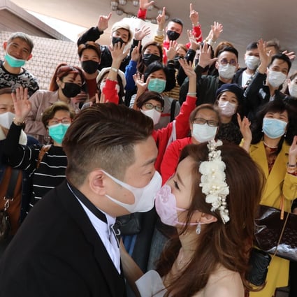 More people will be allowed to celebrate weddings in Hong Kong from Friday as part of the relaxing of social-distancing measures. Photo: Felix Wong