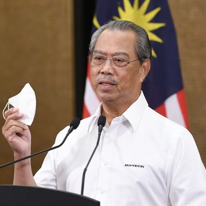 Malaysian Prime Minister Muhyiddin Yassin pictured giving a speech on May 1. Photo: Bernama/DPA