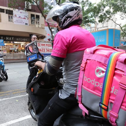 Foodpanda delivery riders in Wan Chai, Hong Kong. Photo: SCMP / Felix Wong