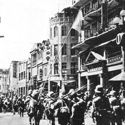 Japanese troops enter Guangzhou during the occupation of China. Photo: Handout