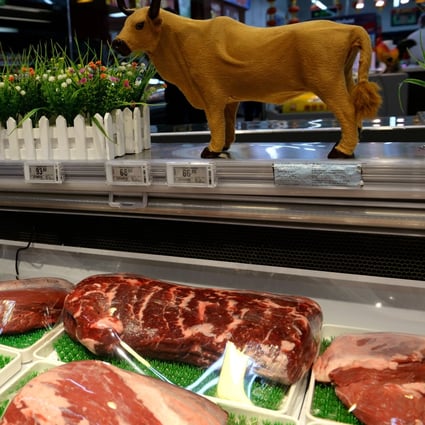 Beef for sale at a Walmart in Beijing. File photo: Reuters