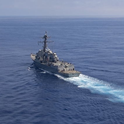 The USS Rafael Peralta is the second US destroyer to be spotted in the Yellow Sea in less than a month. Photo: Twitter