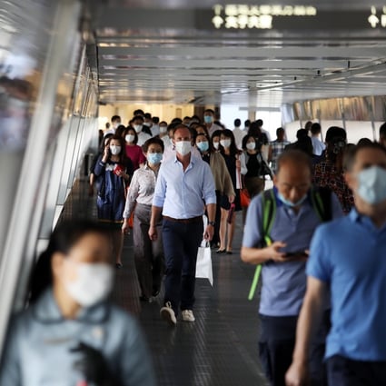 Hongkongers head to work in Central on Tuesday. Photo: Nora Tam
