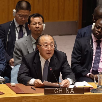 Zhang Jun, China’s ambassador to the UN, has told the UN Security Council that a two-state solution is the only way forward. Photo: EPA-EFE