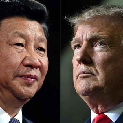 This combination of pictures created on May 14, 2020 shows recent portraits of China's President Xi Jinping (L) and US President Donald Trump. Photos: AFP