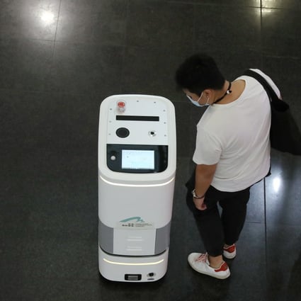 Property companies are turning to technology such as robots to disinfect buildings to create a safe environment for people amid the coronavirus pandemic. Photo: K.Y. Cheng