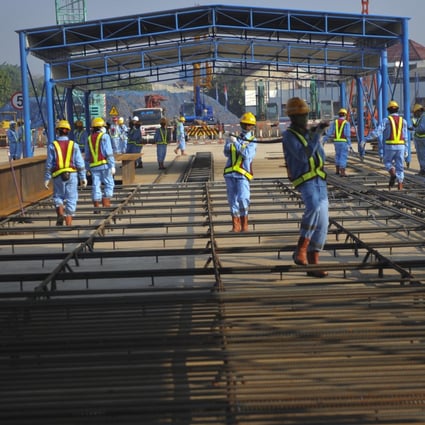 Work on a high-speed rail line in Java has been suspended because of the Covid-19 pandemic. Photo: Xinhua