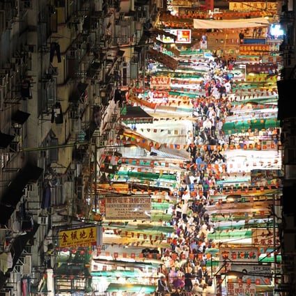 The lights of Kowloon’s famous Temple Street Night Market shine brightly in 2012. Shop and stall owners there and at Stanley Market, tourist magnets for five decades, fear they will have to close because visitor numbers have plummeted. because of the coronavirus pandemic and anti-government protests in the city. Photo: Dickson Lee