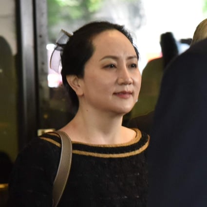 Huawei CFO Meng Wanzhou leaving court on Wednesday, after hearing the decision on her double-criminality application. Photo: AFP