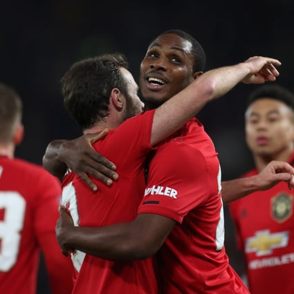 Manchester United’s Odion Ighalo celebrates scoring for his dream team Manchester United. Photo: Reuters