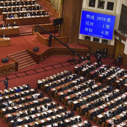 China’s National People's Congress approved the national security law for Hong Kong on Thursday. Photo: Kyodo