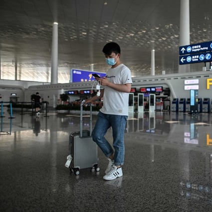 A virtually empty airport in Wuhan, in China’s central Hubei province, on May 23, 2020, after the coronavirus pandemic all but grounded flights globally. Photo: AFP