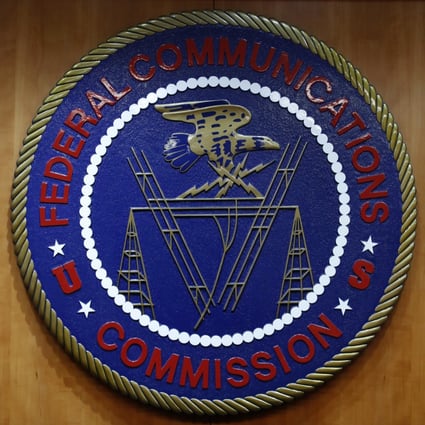 The seal of the Federal Communications Commission (FCC) is seen in Washington on December 14, 2017. Photo: AP
