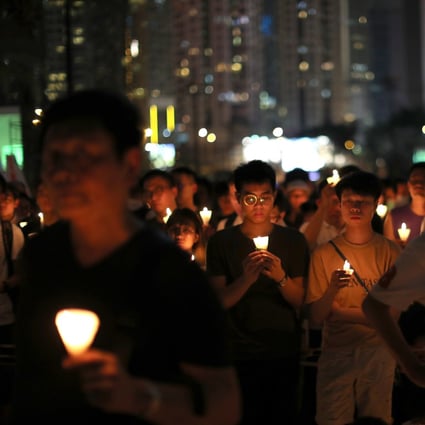 Crowds at last year’s June 4 vigil in Victoria Park. Photo: Sam Tsang
