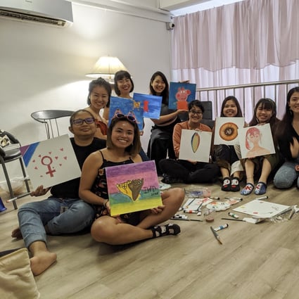 Nicole Lim, host of the Singaporean podcast Something Private, with some of her listeners at a gathering she hosted for International Women’s Day in March 2020. Photo: courtesy Nicole Lim