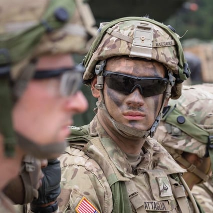 US soldiers at a Nato military exercises in Orzysz, Poland in 2017. US President Donald Trump has ordered the military to remove 9,500 troops from Germany. File photo: AFP