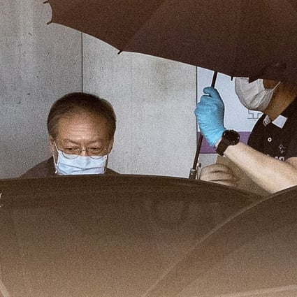 Former Hong Kong minister Patrick Ho is seen leaving the AsiaWorld-Expo after testing negative for Covid-19. He was released from a New York prison on Monday, after serving a jail term for his role in a multimillion-dollar scheme to bribe top African leaders. Photo: May Tse