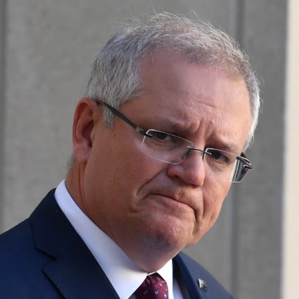 Australian Prime Minister Scott Morrison speaks during a press conference at Parliament House in Canberra on June 5 Photo: EPA