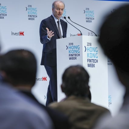The Securities and Futures Commission (SFC)’s chief executive Ashley Alder at the HK FinTech Week held at the Hong Kong Convention and Exhibition Centre in Wan Chai on 1 November 2018. Photo: Nora Tam