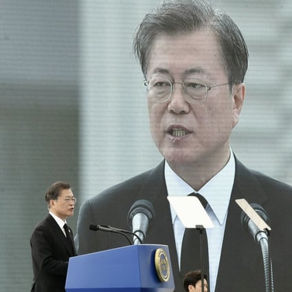 Amid intensifying pressure, nations are being forced to choose sides between the US and China. South Korea, led by President Moon Jae-in (above) typifies the predicament. Photo: Kyodo